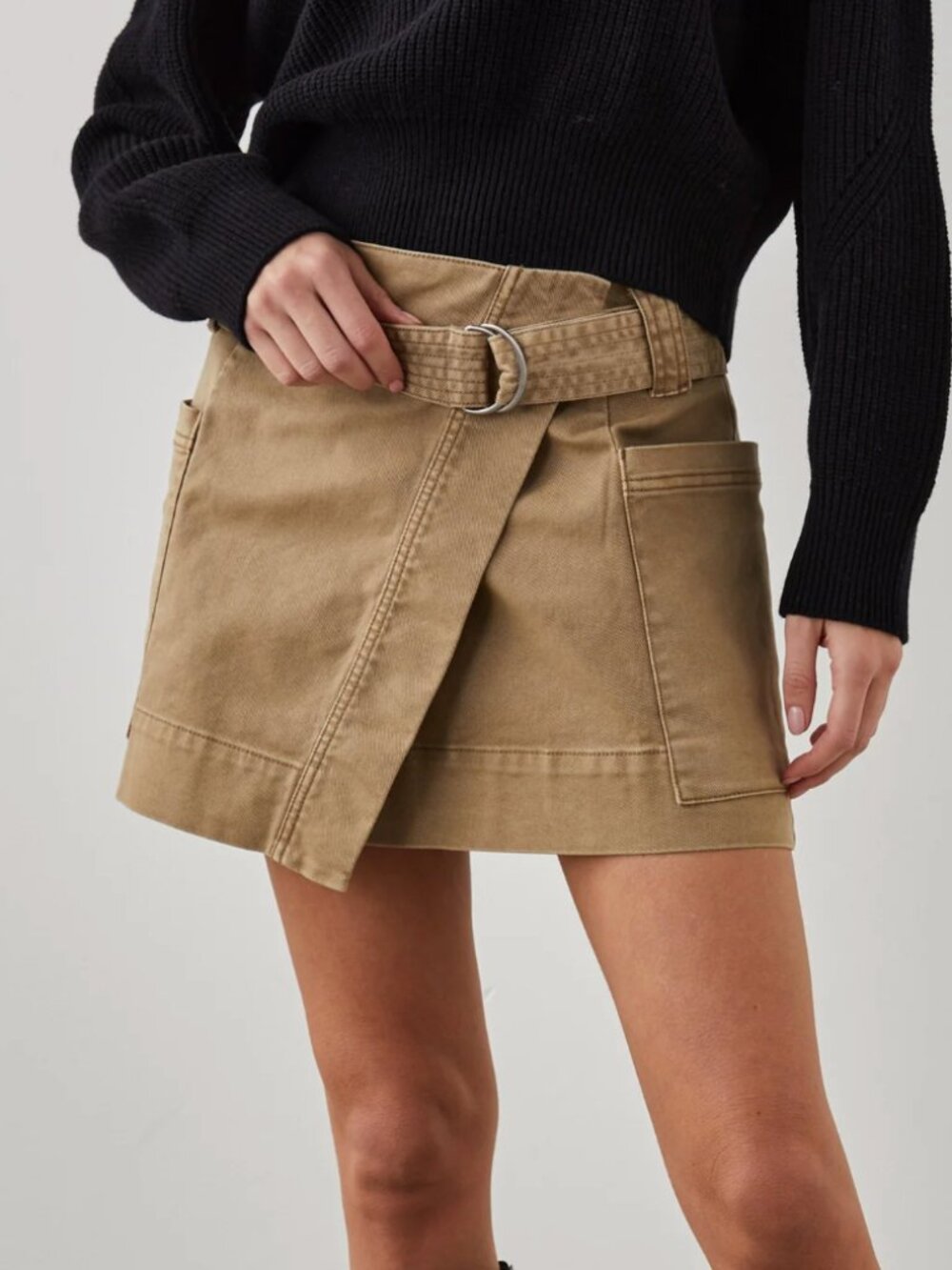 Rails Deanna Brown Olive Mini Skirt Size Large NWT